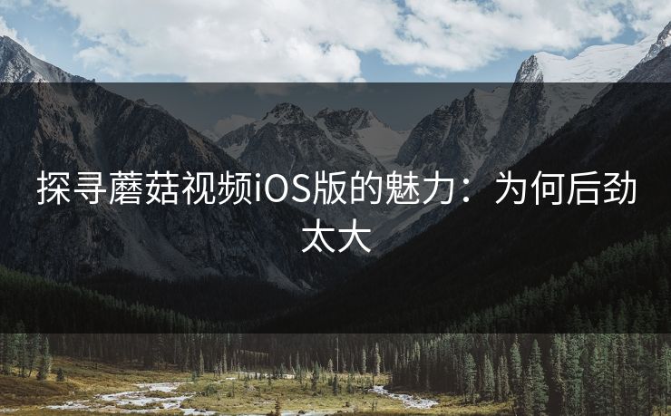 探寻蘑菇视频iOS版的魅力：为何后劲太大