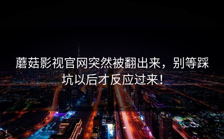 蘑菇影视官网突然被翻出来,别等踩坑以后才反应过来! 蘑菇影视官网突然被翻出来,别等踩坑以后才反应过来!