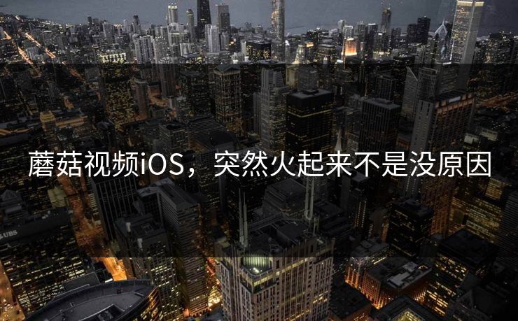 蘑菇视频iOS，突然火起来不是没原因