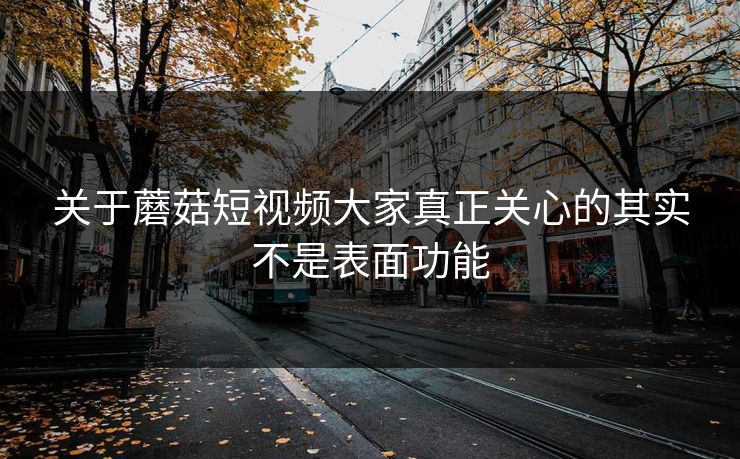 关于蘑菇短视频大家真正关心的其实不是表面功能 关于蘑菇短视频大家真正关心的其实不是表面功能